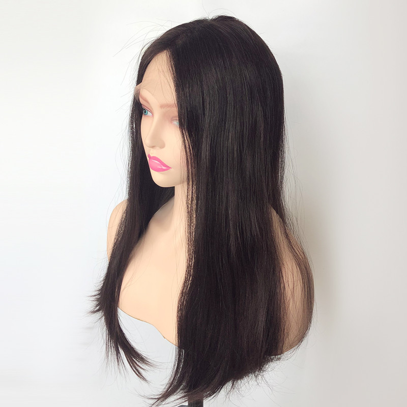 Factory Supply kosher wig jewish unprocessed hair  lace top wigs for white women  HJ003